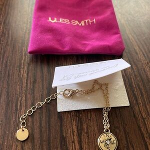 Jules Smith gold plate bracelet w swaroski crystal it’s a compass